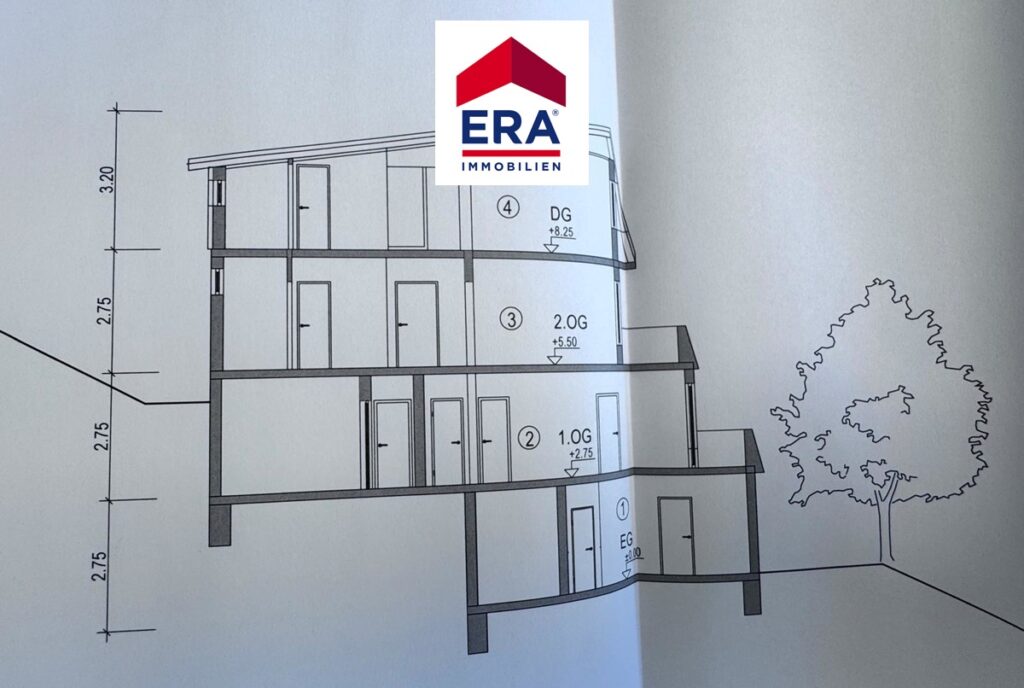 Zeichnung Haus Seitenansicht